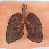 Anatomical Lungs (black) Papercut Art