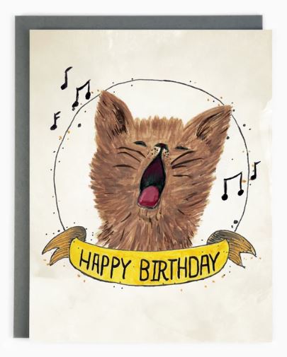 Paperhood - Happy Birthday Cat Card
