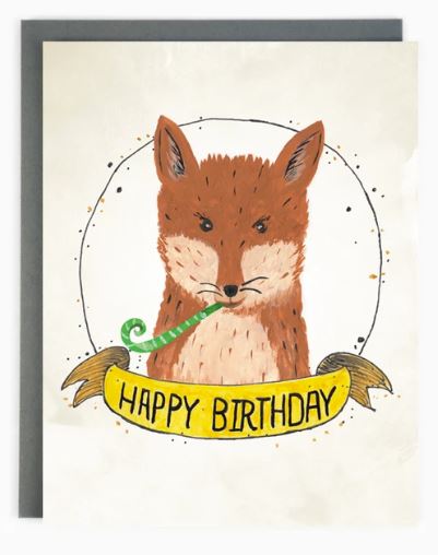 Paperhood - Happy Birthday Fox Card
