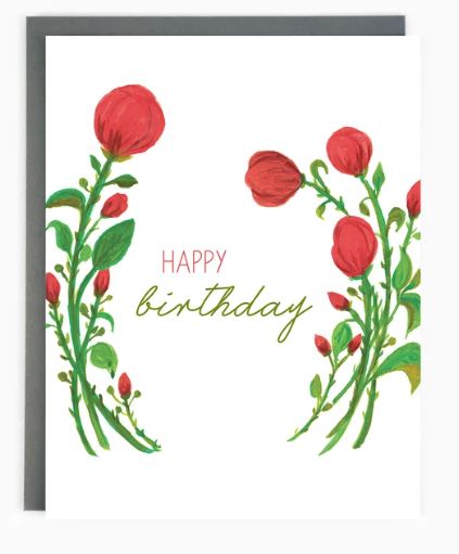 Paperhood - Birthday Roses Card