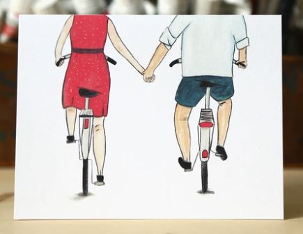 Paperhood - Bike Couple Card