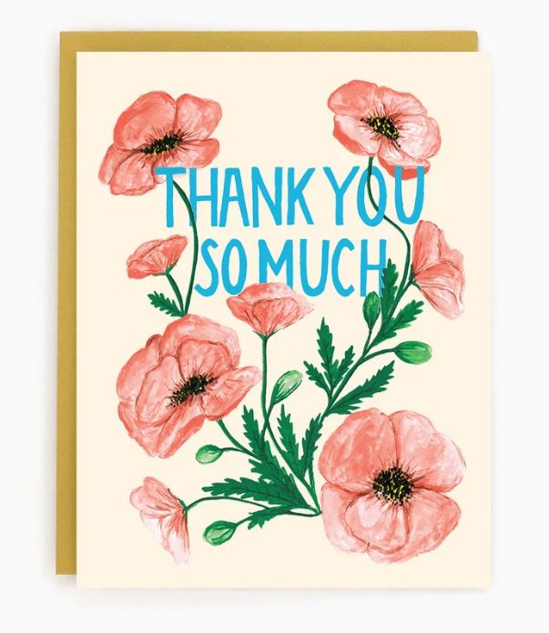 Paperhood - Thank You Poppies Card