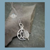 SkyGem Designs - Gemstone Charm Necklace (Moon & Moonstone)
