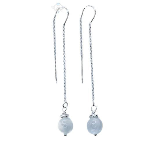 SkyGem Designs - Gemstone Drop Earrings (Moonstone)