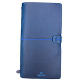 'Explore' Leather Bound Traveler's Notebook - Large Navy