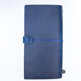 'Explore' Leather Bound Traveler's Notebook - Large Navy