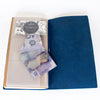 'Explore' Leather Bound Traveler's Notebook - Large Navy