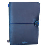 'Explore' Leather Bound Traveler's Notebook - Small Navy