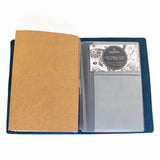 'Explore' Leather Bound Traveler's Notebook - Small Navy