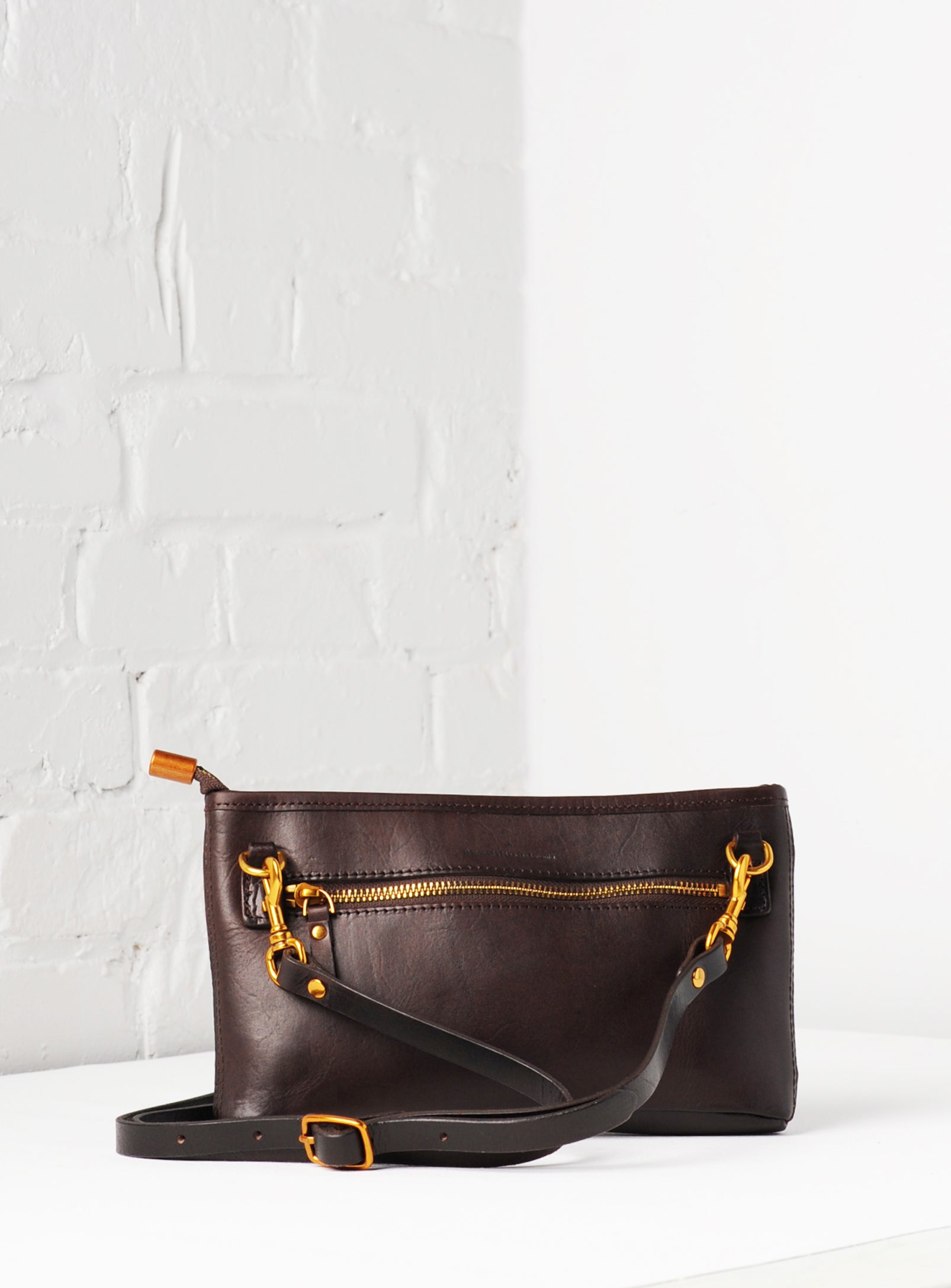 Origami Clutch / Crossbody Bag - Espresso