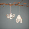 Light + Paper Studio - Bee & Hive Ornament Set