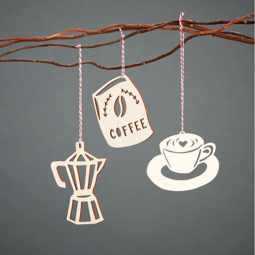 Coffee Ornament Set