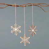 Simple Snowflake Ornament Set