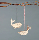 Narwhal & Whale Ornament Set