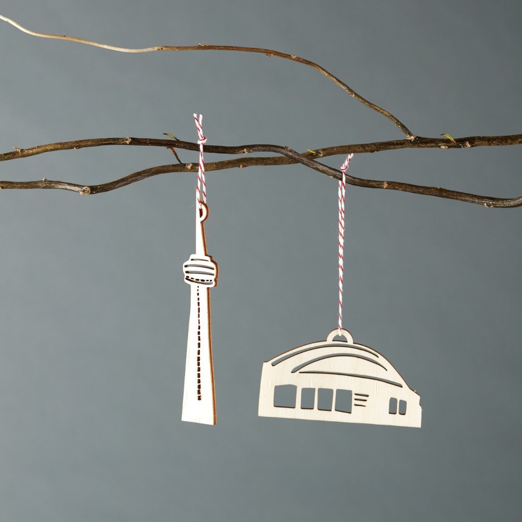 CN Tower and SkyDome Ornament Set