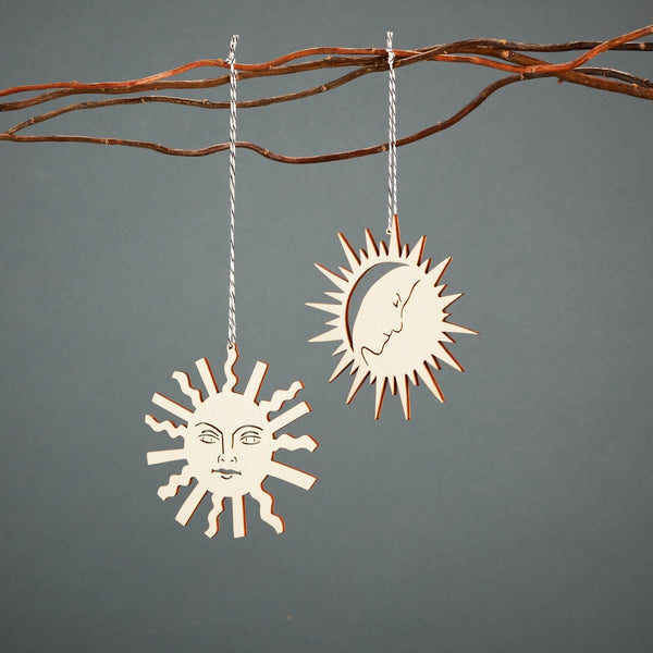 Light + Paper Studio - Tarot Sun and Moon Ornament Set