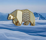 Origami Polar Bear Enamel Pin