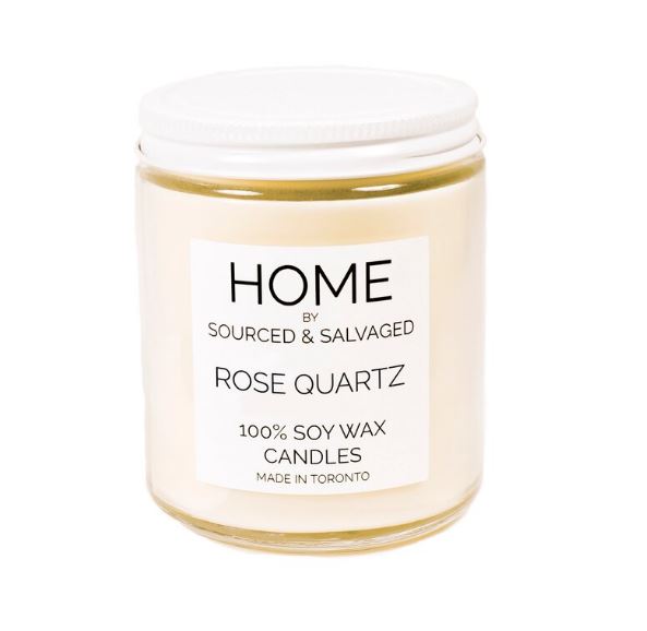 Sourced and Salvaged Soy Candle - Rose Quartz