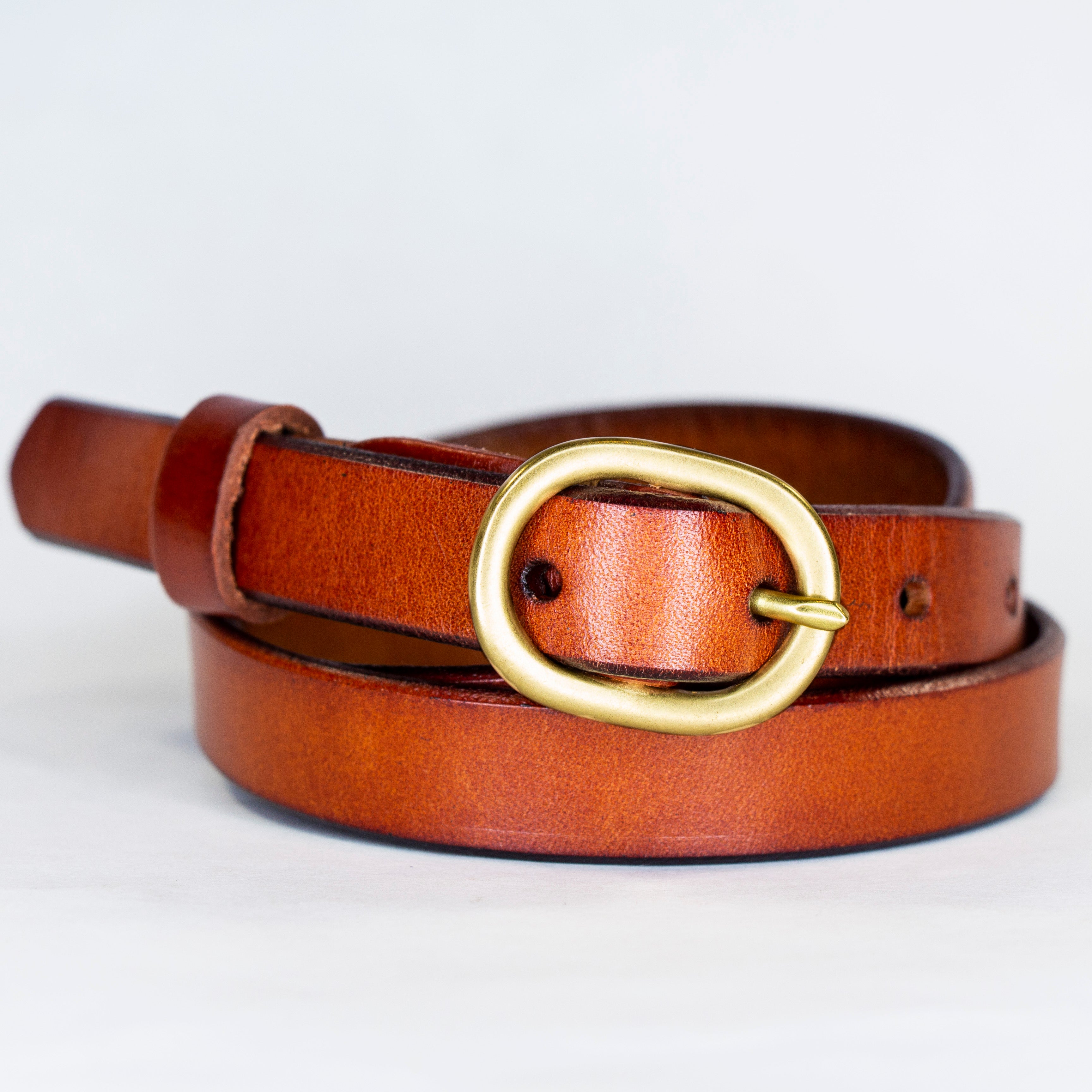 Tuscany Slim Leather Belt - Royal Tan