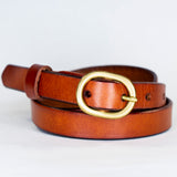 Tuscany Slim Leather Belt - Royal Tan