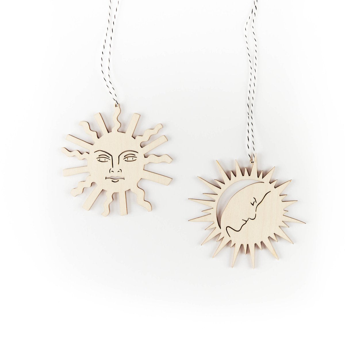 Tarot Sun and Moon Ornament Set