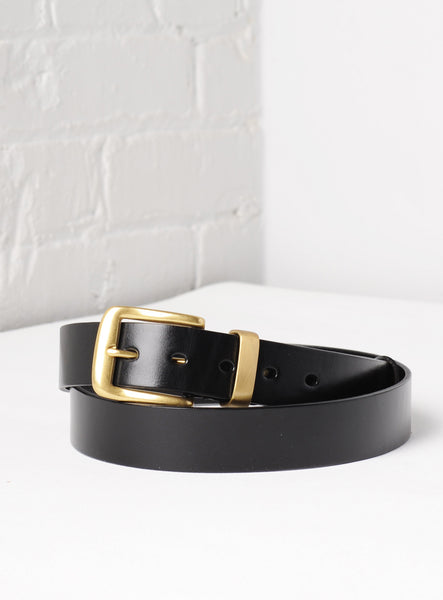 'Veneto' Italian Leather Belt - Black