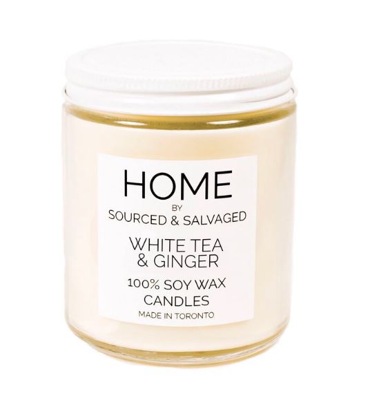 Sourced and Salvaged Soy Candle - White Tea & Ginger