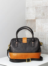 Wonder 'XL' Vintage Top-handle Satchel - Black