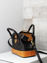 Wonder 'XL' Vintage Top-handle Satchel - Black