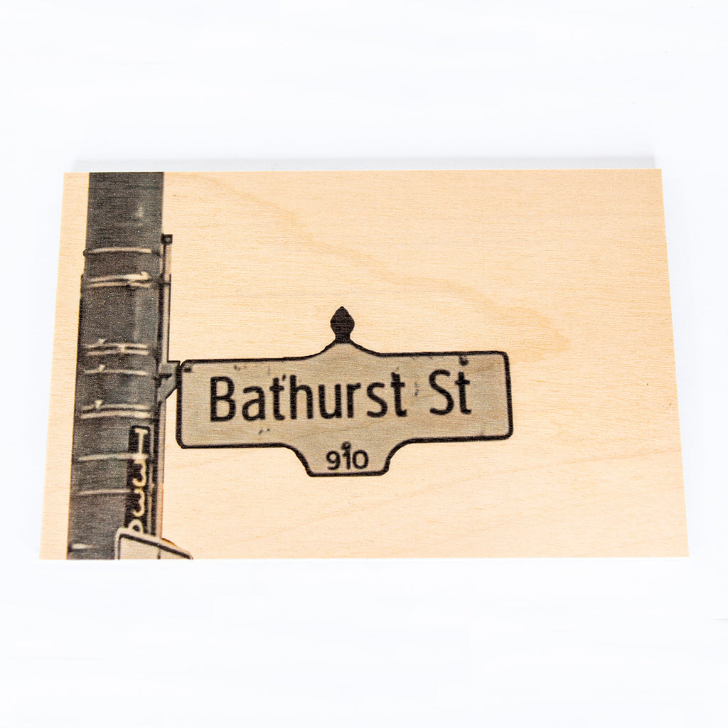 Resurfaced - Bathurst St. Sign Postcard