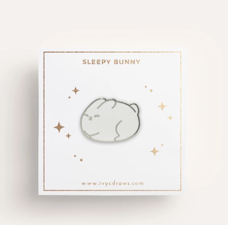 Sleepy Bunny Pin