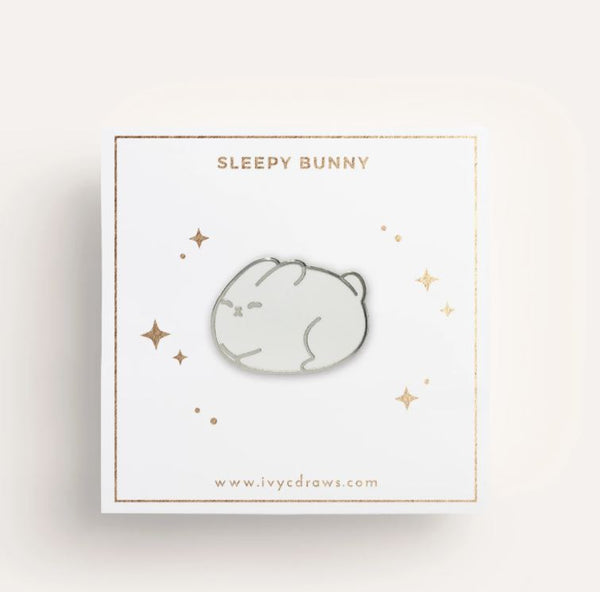 Ivy c Draws - Sleepy Bunny Pin
