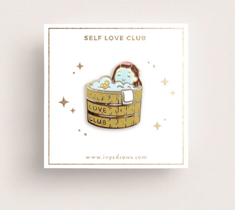 Ivy c Draws - Self Love Club Pin
