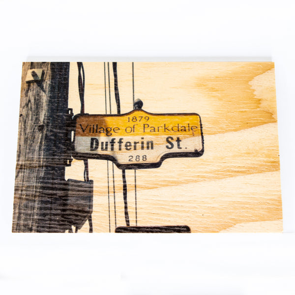 Resurfaced - Dufferin St. Sign Postcard