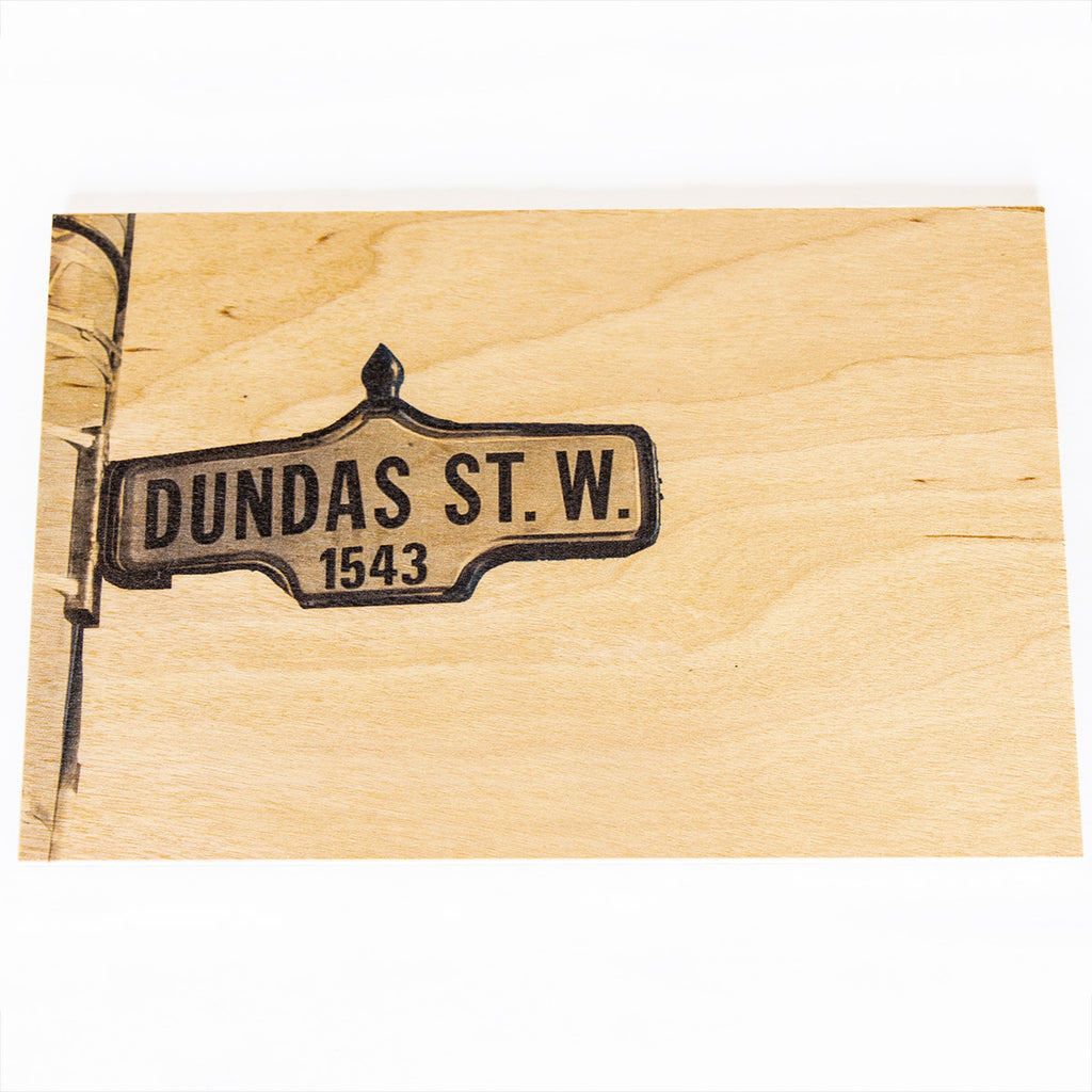Resurfaced - Dundas West Street Sign Postcard