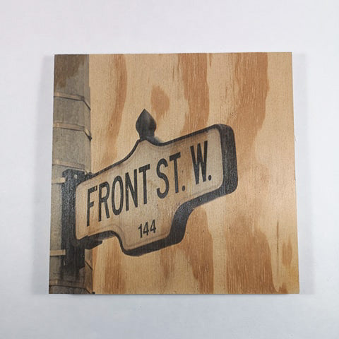 Resurfaced - Front St. Sign Wood Print 8x8"