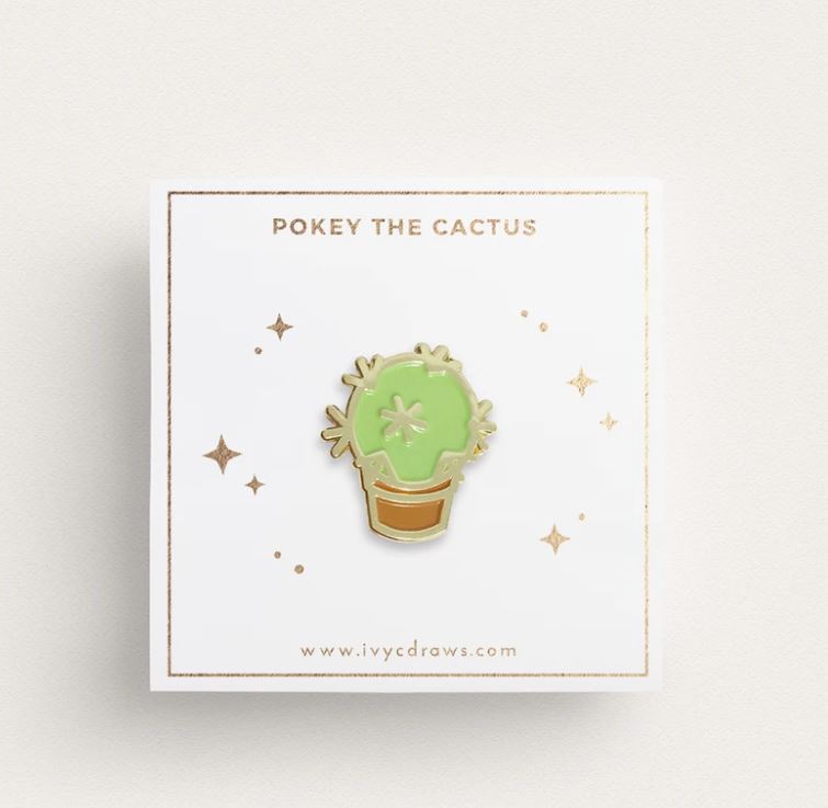 Ivy c Draws - Pokey the Cactus Pin