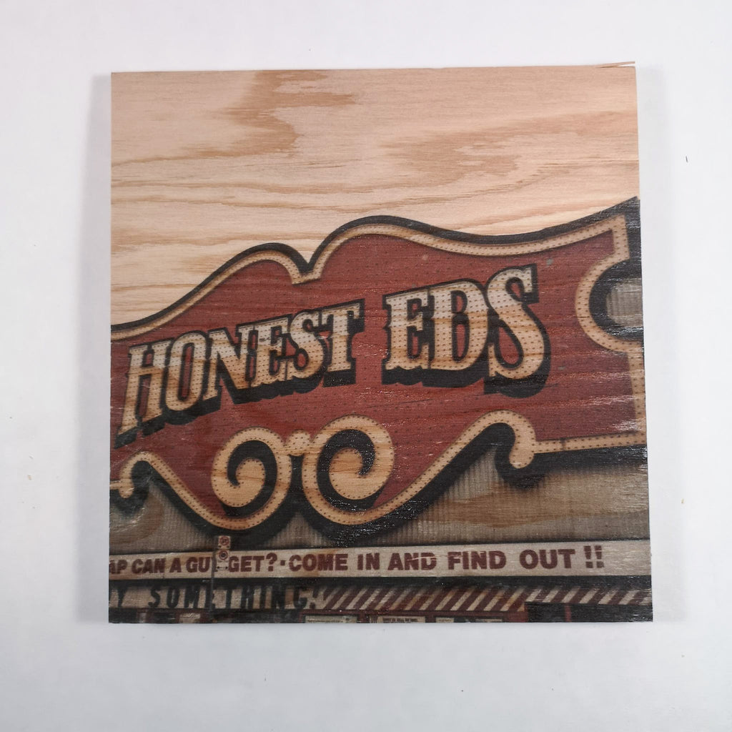 Resurfaced - Honest Ed's Wood Print 8x8"