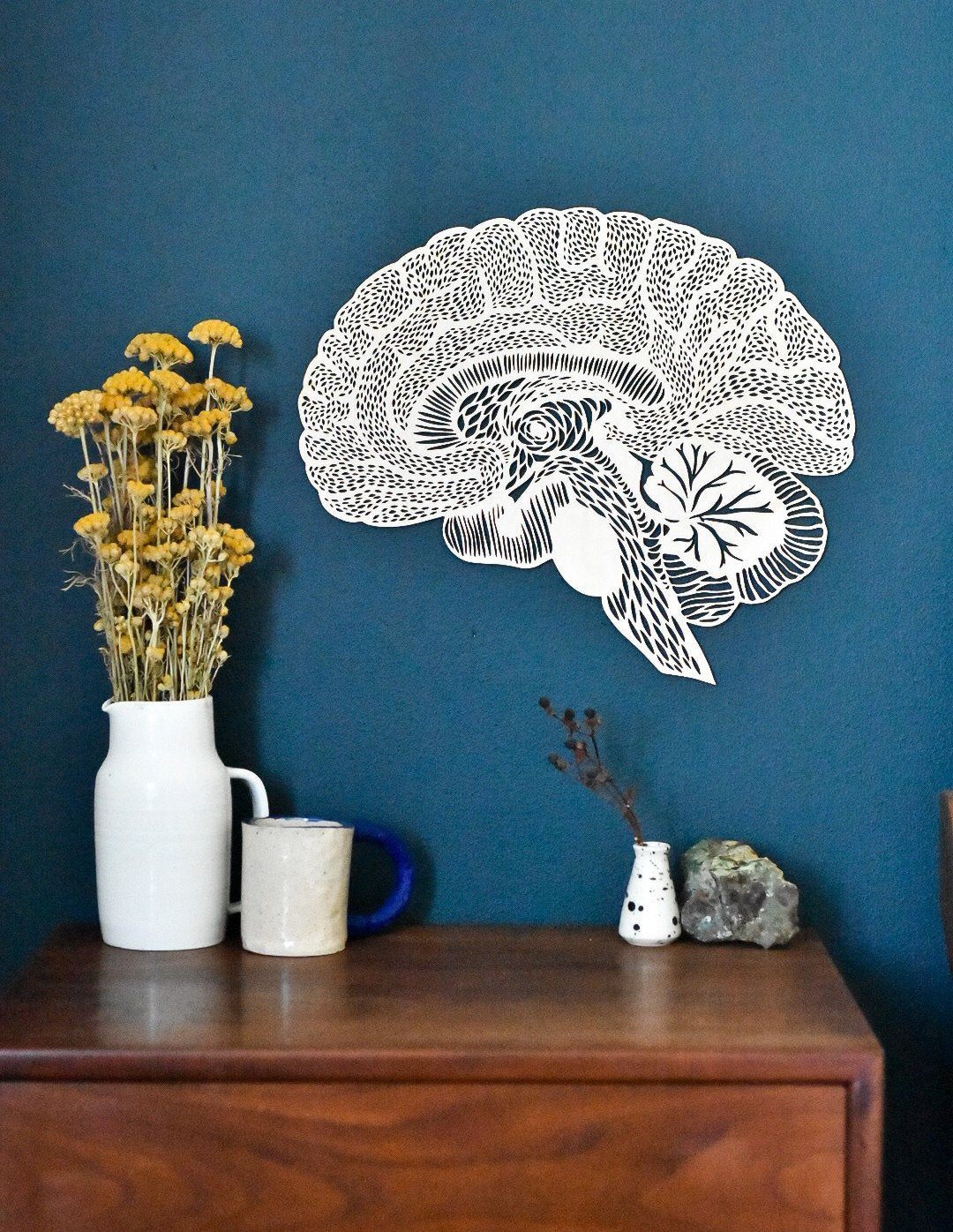 Anatomical Brian Wooden Artwork