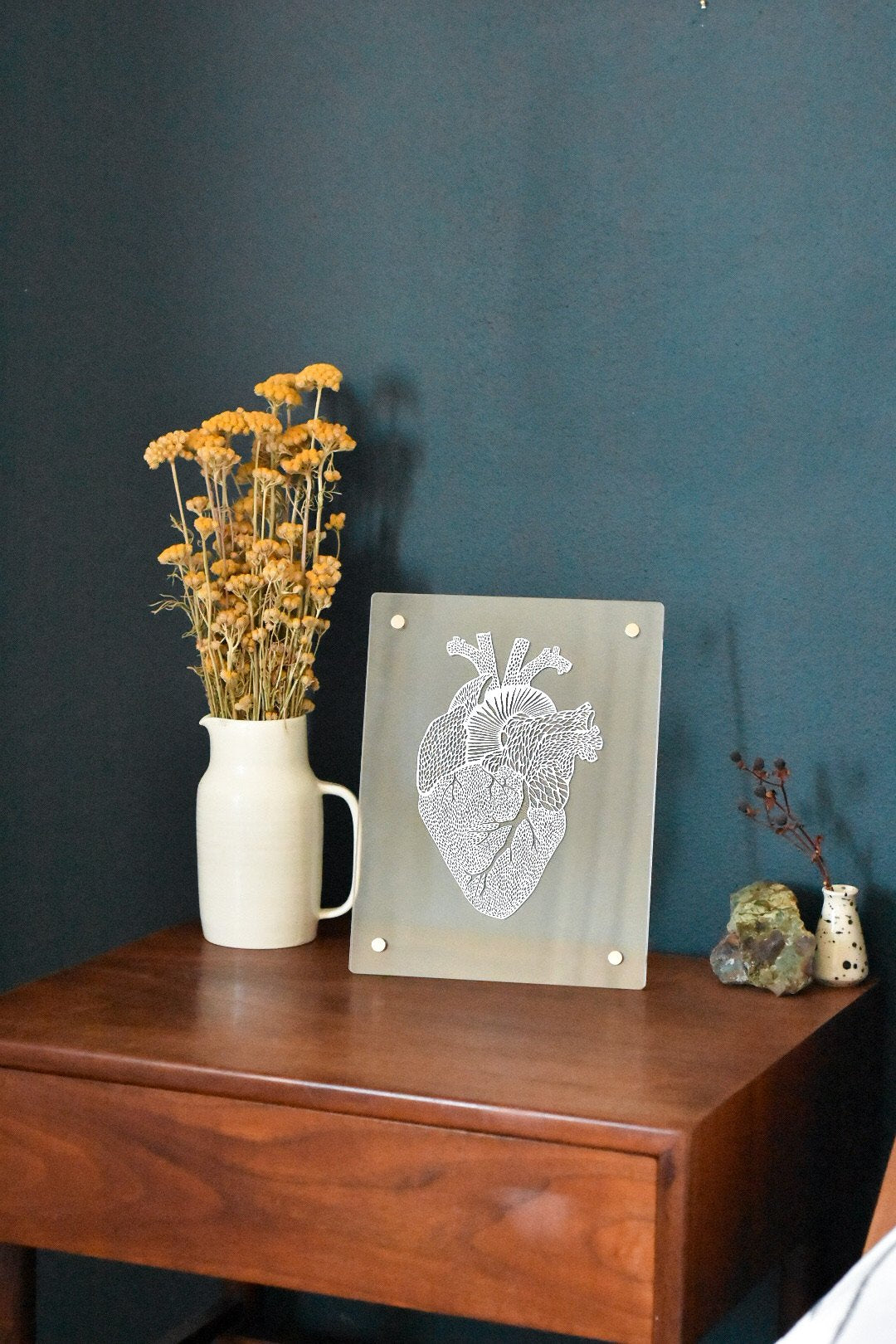 Anatomical Heart (white) Papercut Art
