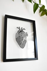 Anatomical Heart (black) Papercut Art