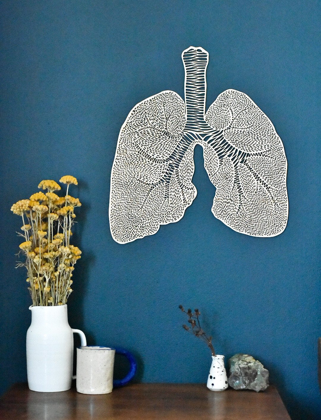Anatomical Lungs Wooden Artwork