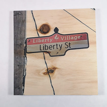 Resurfaced - Liberty St. Sign Wood Print 8x8"