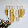 Pure+Weave Studio - Hand Knotted Macramé Feather Wall Hanging Art