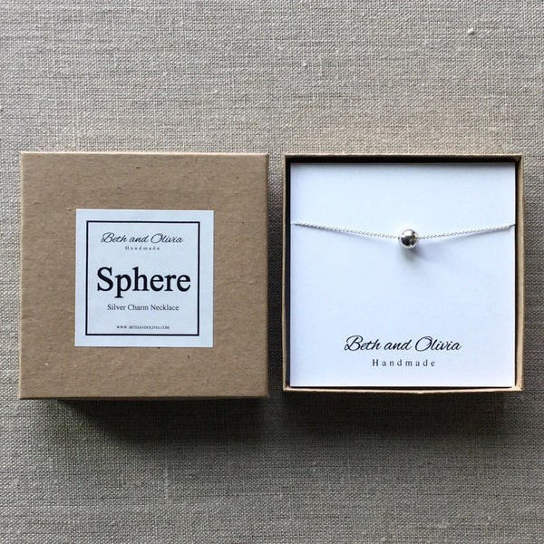 Beth + Olivia - SILVER SPHERE NECKLACE