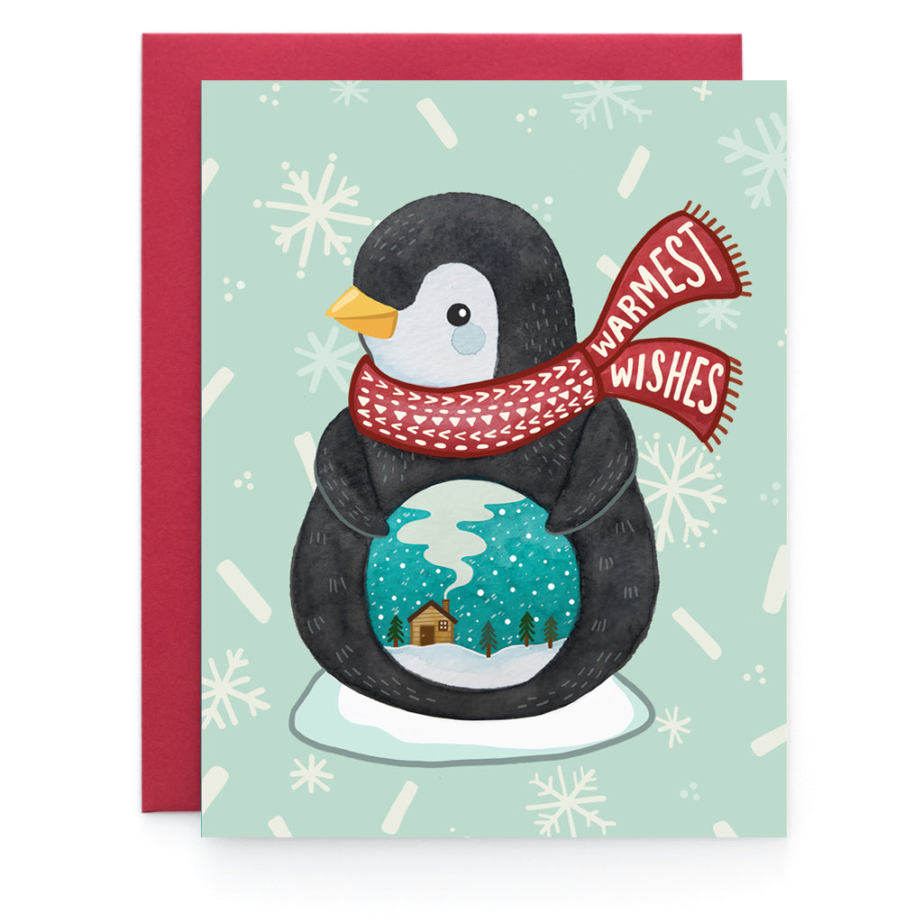 Art+Soul - Penguin Snowglobe Card