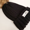 Uppdoo Studio - Pom pom Beanie Wool Blended Hat (Black)