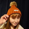 Uppdoo Studio - Pom pom Beanie Wool Blended Hat (Caramel)