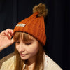 Uppdoo Studio - Pom pom Beanie Wool Blended Hat (Caramel)