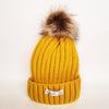 Uppdoo Studio - Pom pom Beanie Wool Blended Hat (Yellow)